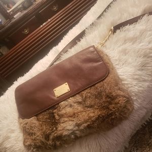 Genuine rabbit fur Michael Kors crossbody bag